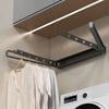 Wall Mounted Invisible Balcony Clothes Rack No Hole Balcony Folding Drying Rack  Bathroom