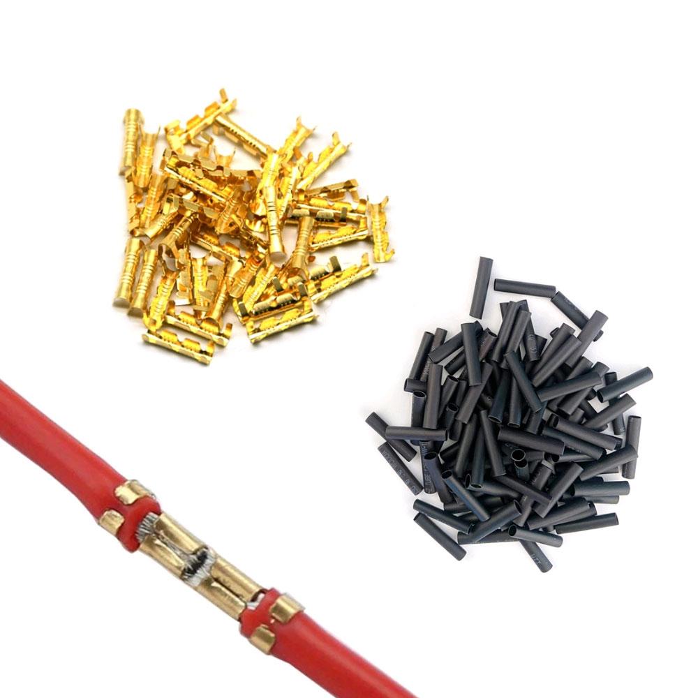 50PCS 453 U-shaped Terminal Tab Cold Inserts Connectors Cold Terminal Small Teeth Fascia Terminal 0.3-1.5mm2 Car Accessories