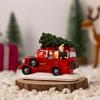 Resin Christmas Style Luminous Small Truck Car with Lamp Christmas Window Display Crafts Home Decoration Party Fashion Supplies