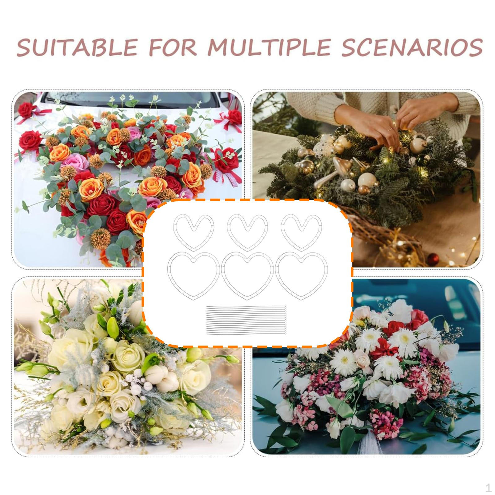 

6 Pieces Flower Arrangement Holder Versatile Wreath Frame Wedding Supplies for Home Decoration Party