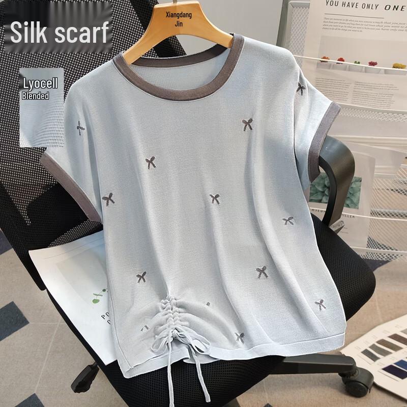 CIBERCHIC Women s Lyocell Blend Color Block Stripe Knit Top EU 40