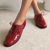 Bequeme Damen Low Heels Loafers Oxfords Schuhe Schnürschuhe Schwarz Rot Party Hochzeit Büro Schuhe Damenschuhe Große Größe 45