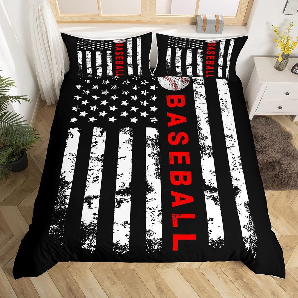Red Agricultural Tractor Three-Piece Quilt Cover 3D Digital Printing Bedding Set Bed Cover