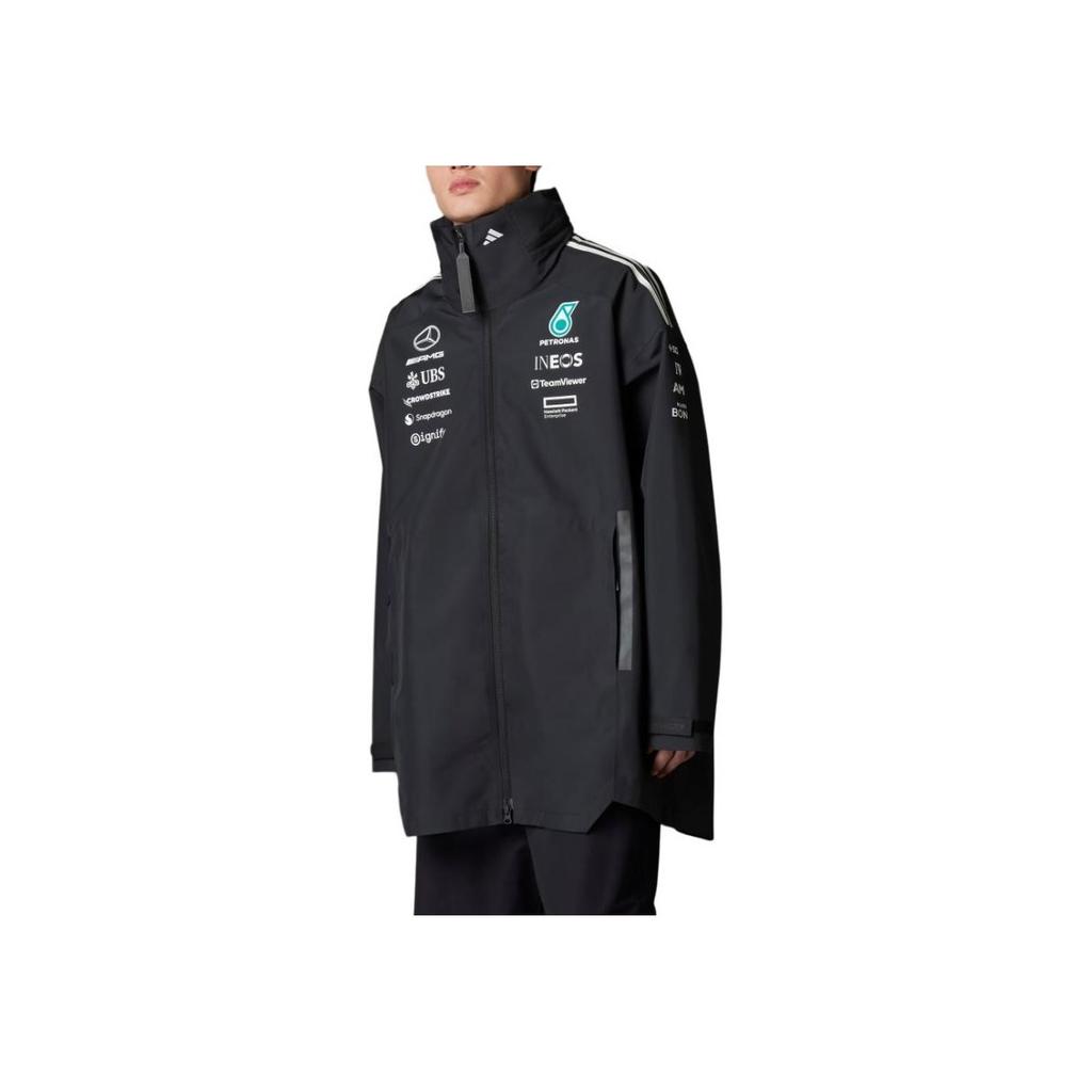 adidas X Mercedes-AMG Petronas F1 Collaboration Teammy Shelter SS25 Motorsport Fashion Versatile Casual Long Sleeve Jacket Men Jacket JZ7401