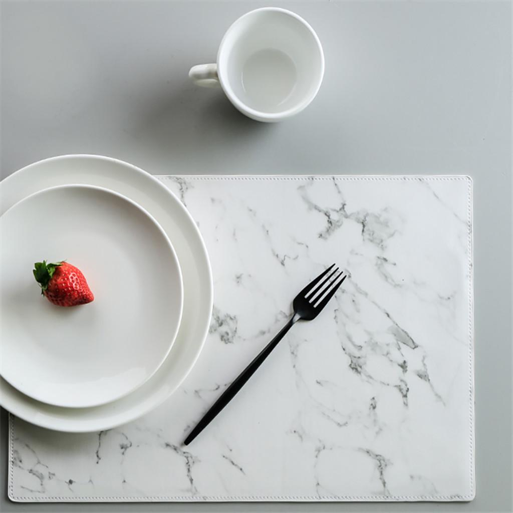 

Leather Dining Table Place Mats, Heat-Resistant - Kitchen Table Mats білий