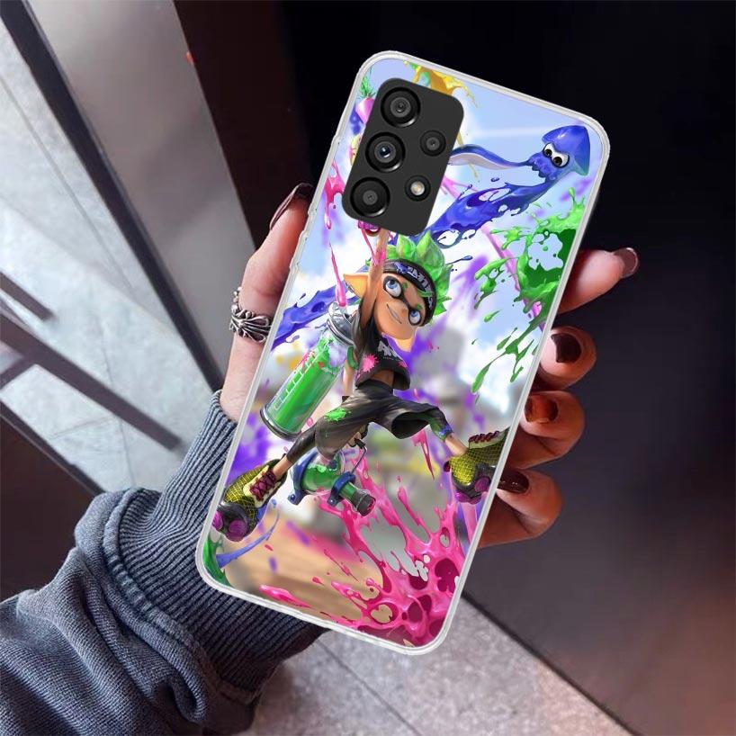Spiel S-Splatoons Handyhülle Für Samsung Galaxy A12 A52S A42 A32 A22 A51 A50 Note 20 Ultra 10 S10 Plus A71 A70 A31 A30 A10S Galax