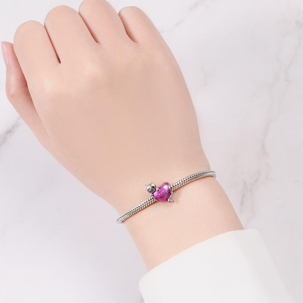 Copper Metal Cute Cats Dogs Animals Pets Series Charm Bead Components Bead Components Compatible With Wear Bracelets Do It Yourself High Quality Fine