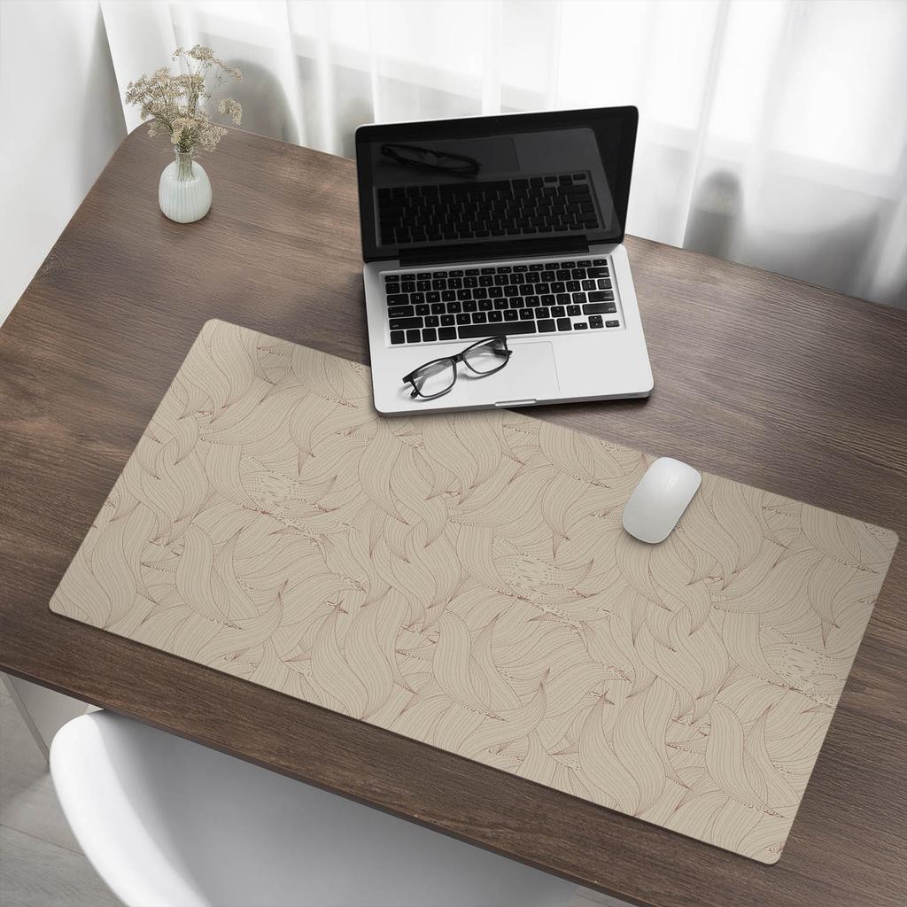 Modern Protective Mouse Mat Wavy Abstract Lines 100x50 cm