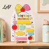 Kindergarten Signage Personalized First Day of School Wooden Sign Reusable Erasable Back To Sign Board Cute Classroom Decor Keepsake Memory Tracker