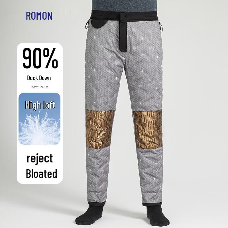 ROMON Men's 90% Duck Down Straight-Leg Pants