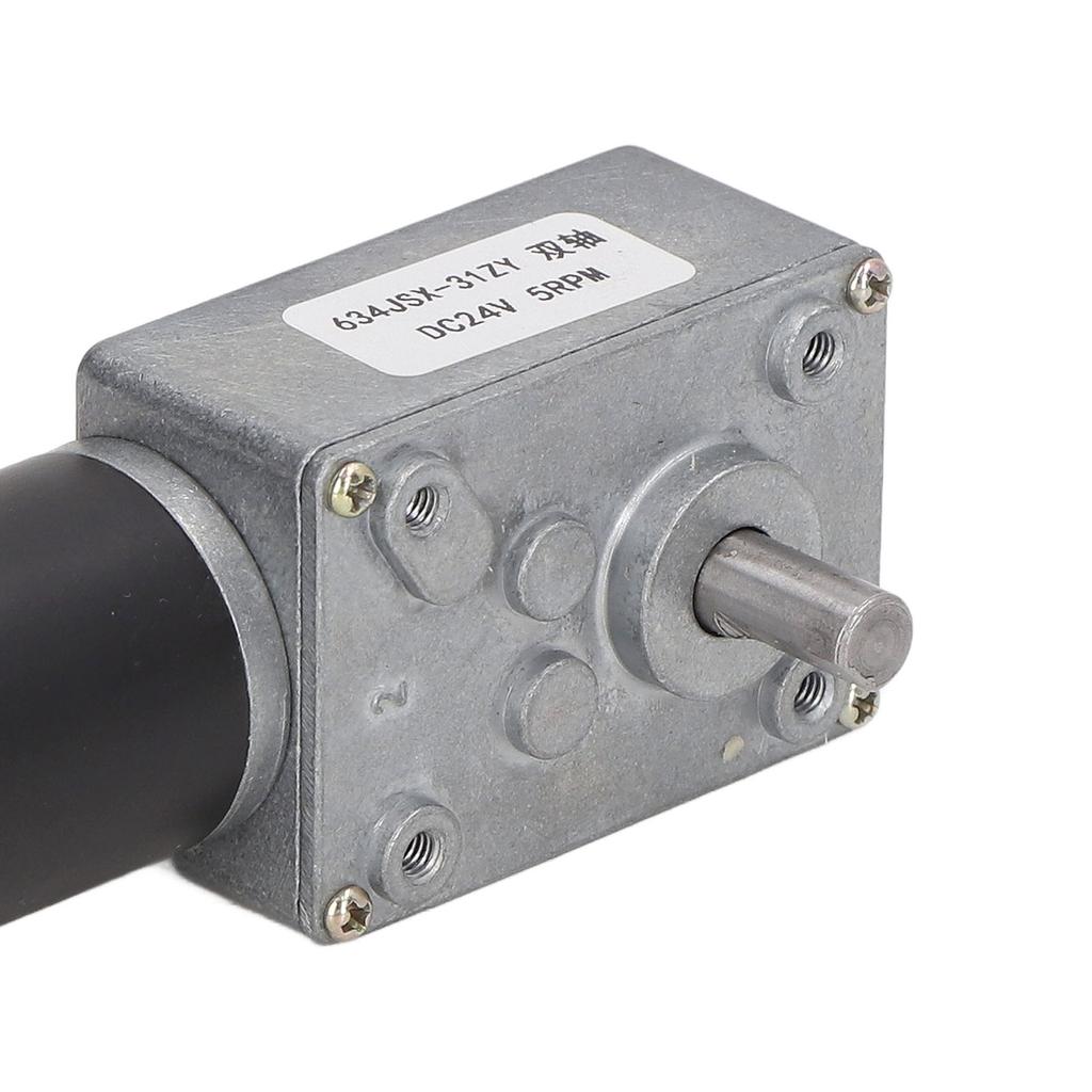Gear Motor 24V Speed Reduction Self Locking Dual Shaft Reversible Worm Geared Motor