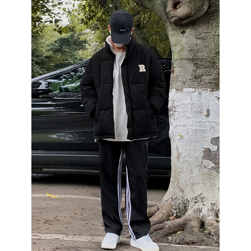Double-sided Wear Lamb Wool Cotton-padded Jacket Couple Winter Corduroy Cotton-padded Jacket with Velvet Padded Lamb Down.