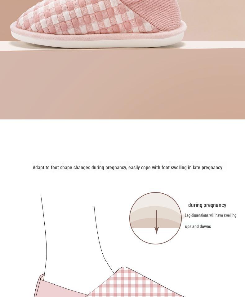 Lidani Non-Slip Postpartum Slippers for Pregnant Women - Lightweight, Warm, Two-Wear Indoor Summer Shoes with Backed Heel.