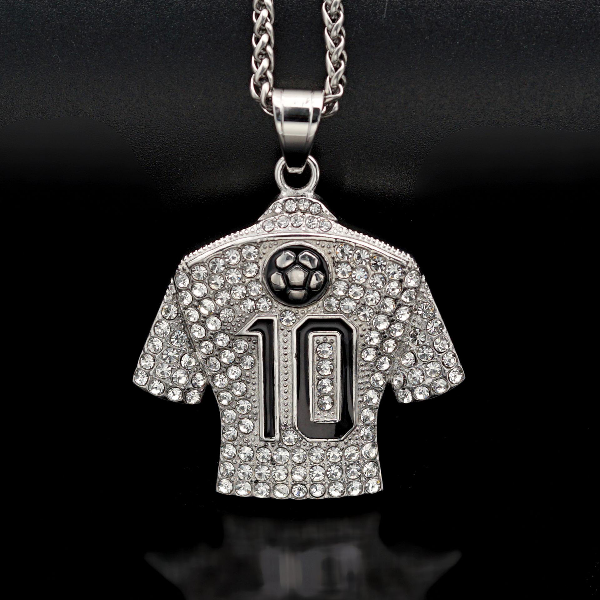 

Pendant Hip Hop Hiphop Jewelry Glue No. 10 Jersey Necklace 50CM