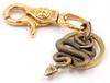[XP Design] Realistic Snake Brass Belt Hook Key Ring Hook Belt Loop Gold Hardware Ring (Brass Realistic Snake)