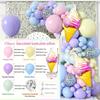Ice Cream Macaron Balloon Chain Set for Summer Parties and Weddings
