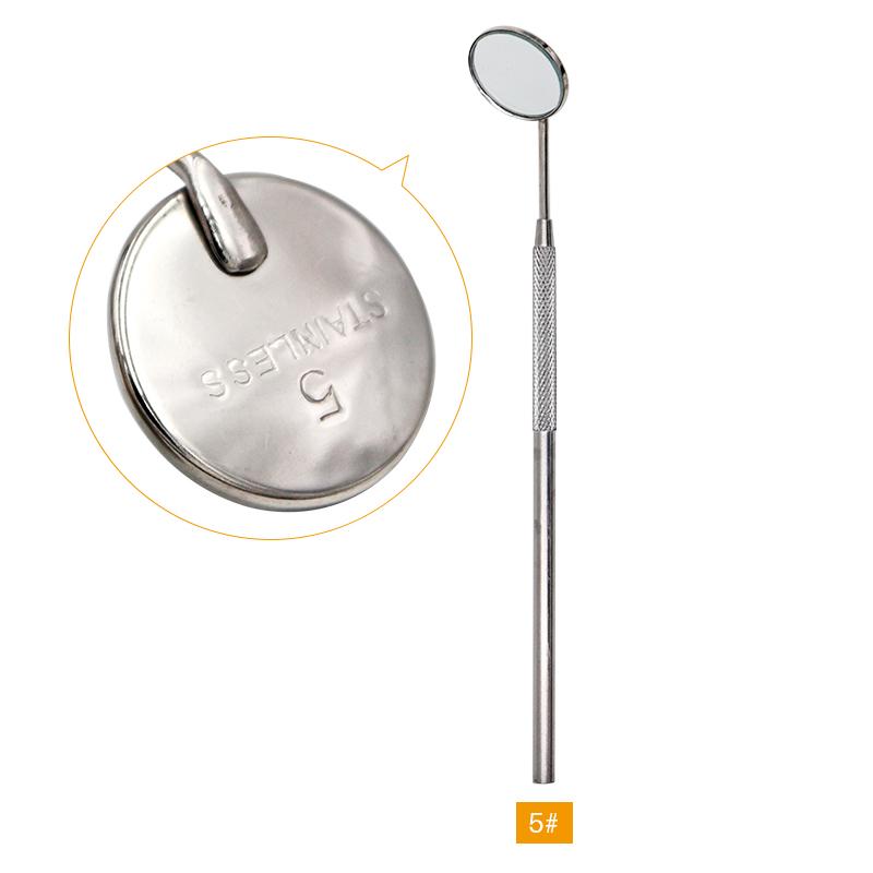 

Dental Mouth Mirror With Handle Stainless Steel Oral Reflector Eyelash Extension Applying Tools 2 Sizes