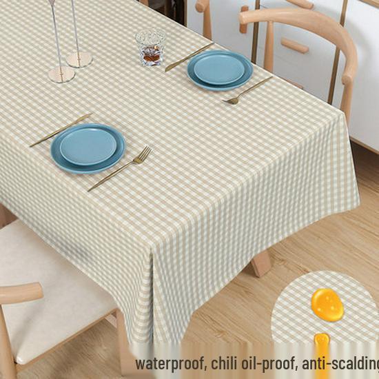 Tischdecke im nordischen Stil, wasserdicht, ölabweisend, waschbar, aus PVC für Esszimmer, Camping, Privatzimmer und Restaurants.