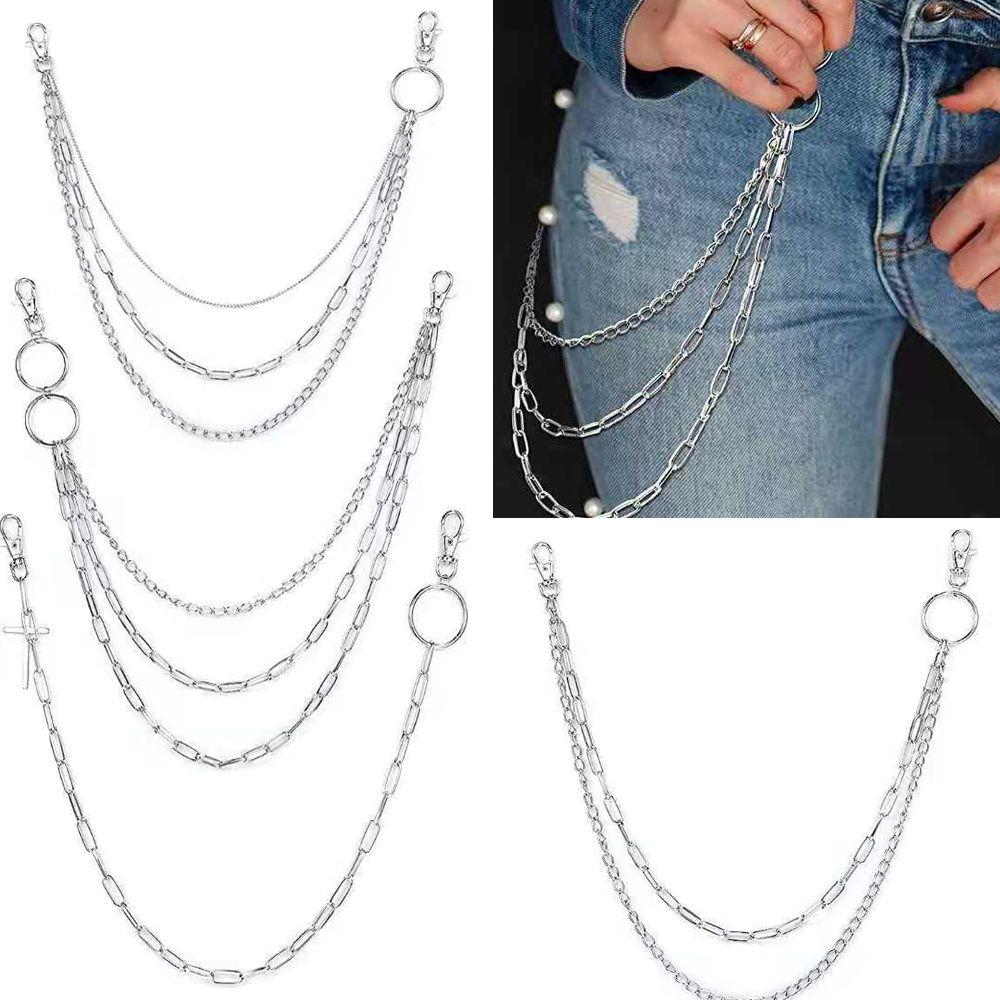 Women Punk Jewelry Jeans Jewerly Hip Hop Chain Keychain Pants Chain Trousers Decoration Waist Chain