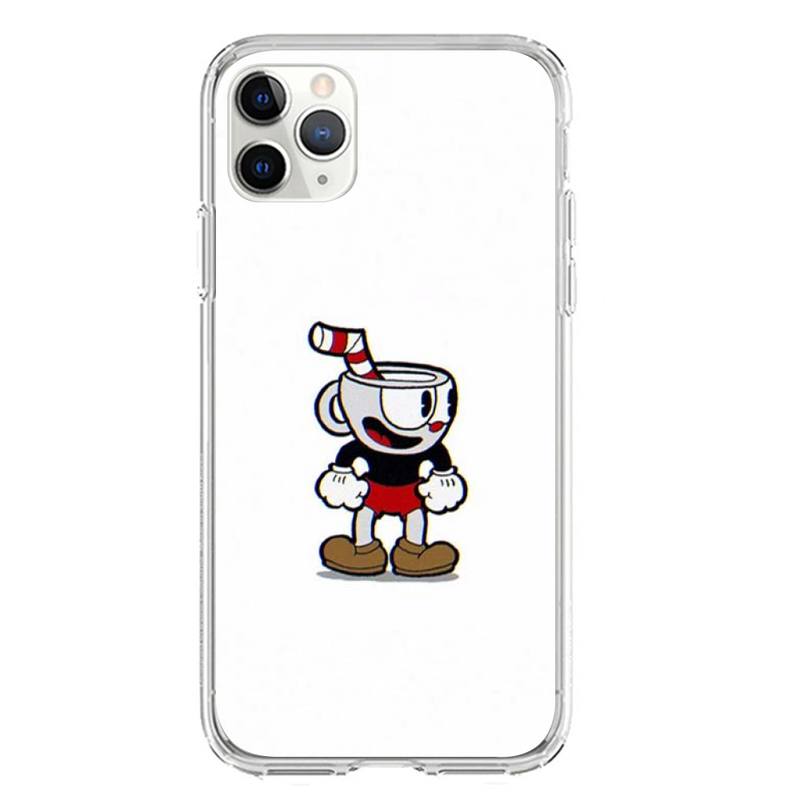 

Милый игровой чехол Cuphead для iPhone 7 8 Plus X Xs Max Xr 11 12 13 Mini Pro Max SE2 прозрачный мягкий чехол iPhone 13pro max