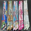 1PC Korean Summer Luxurious Check Female Decoration Twill Long Ribbon Binding Bag Silk Ribbon Hair Belt Hot Selling Small Scarf