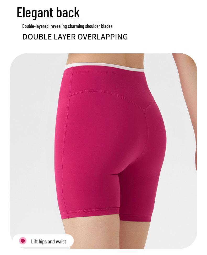 Damen Color-Block Yoga-Set: Dreiviertelhosen & BH mit dünnen Trägern