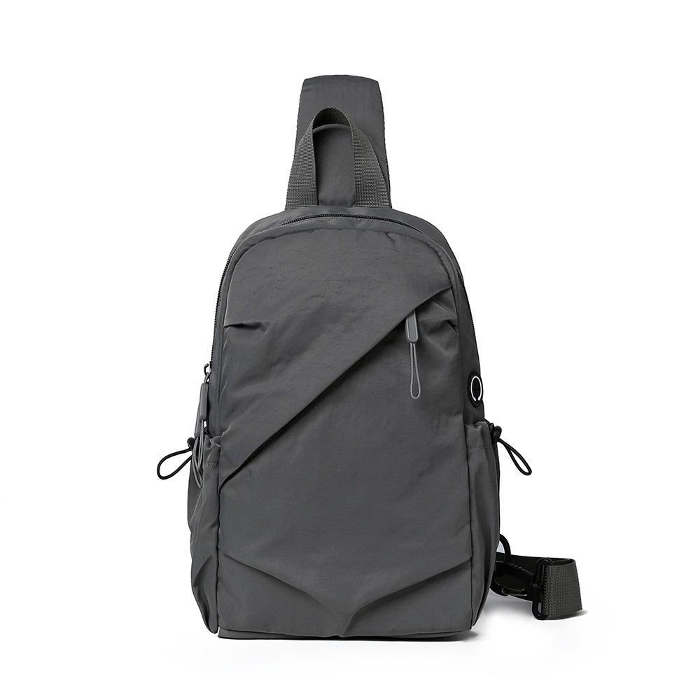 

Solid Color Phone Bag Crossbody Shoulder Bag Simple Men Chest Bag Outdoor сірий