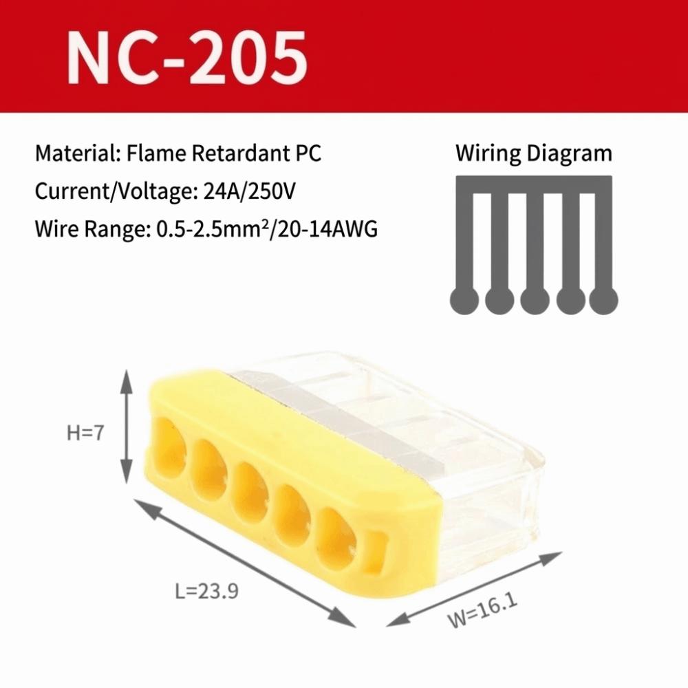 10PCS Push In Quick Terminal 2/3/4/5/6/8 Pin Splice Terminal Electrical Connector Electrical Wiring
