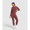 Gymshark Everyday Seamless Long Sleeve Top Burgundy Brown B8a4q Rbqv