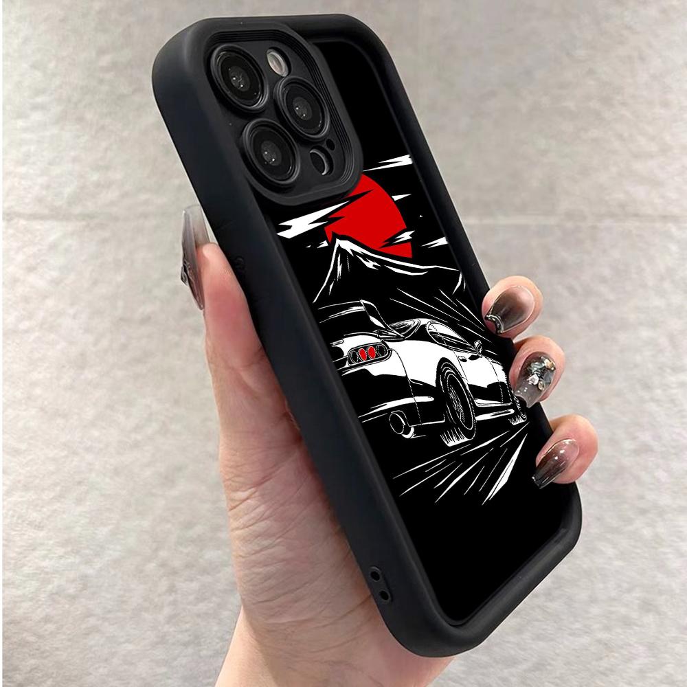 Ae78 Fashion Car Pattern Design Art Protective Phone Cases for iPhone 13 14 15 Pro Max Infinix Hot 40i Tecno Camon 30 20 Pro Angel Eyes TPU Back Cover