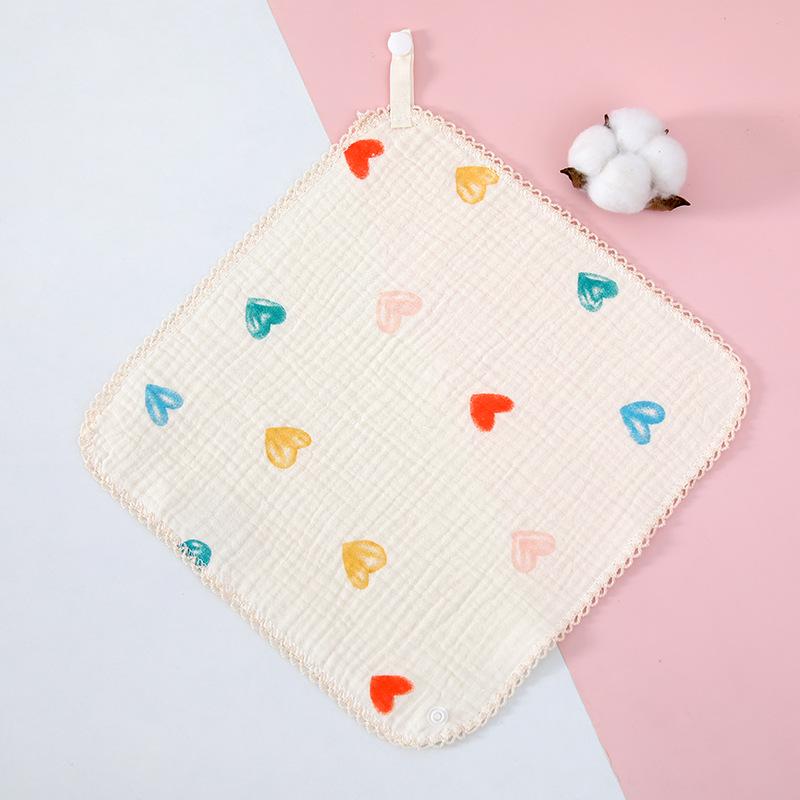 4-Layer Cotton Gauze Baby Towel - Soft, Class A, Small Square for Children and Kindergarten Use