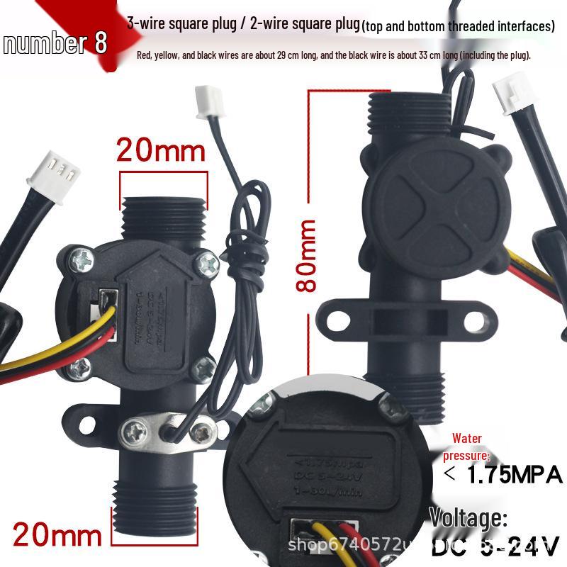 Wall-Mounted Natural Gas Water Heater Inlet Valve Flow Sensor