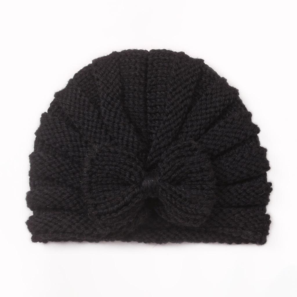 New Autumn/Winter Baby Bow Knitted Wool Hat - European and American Style