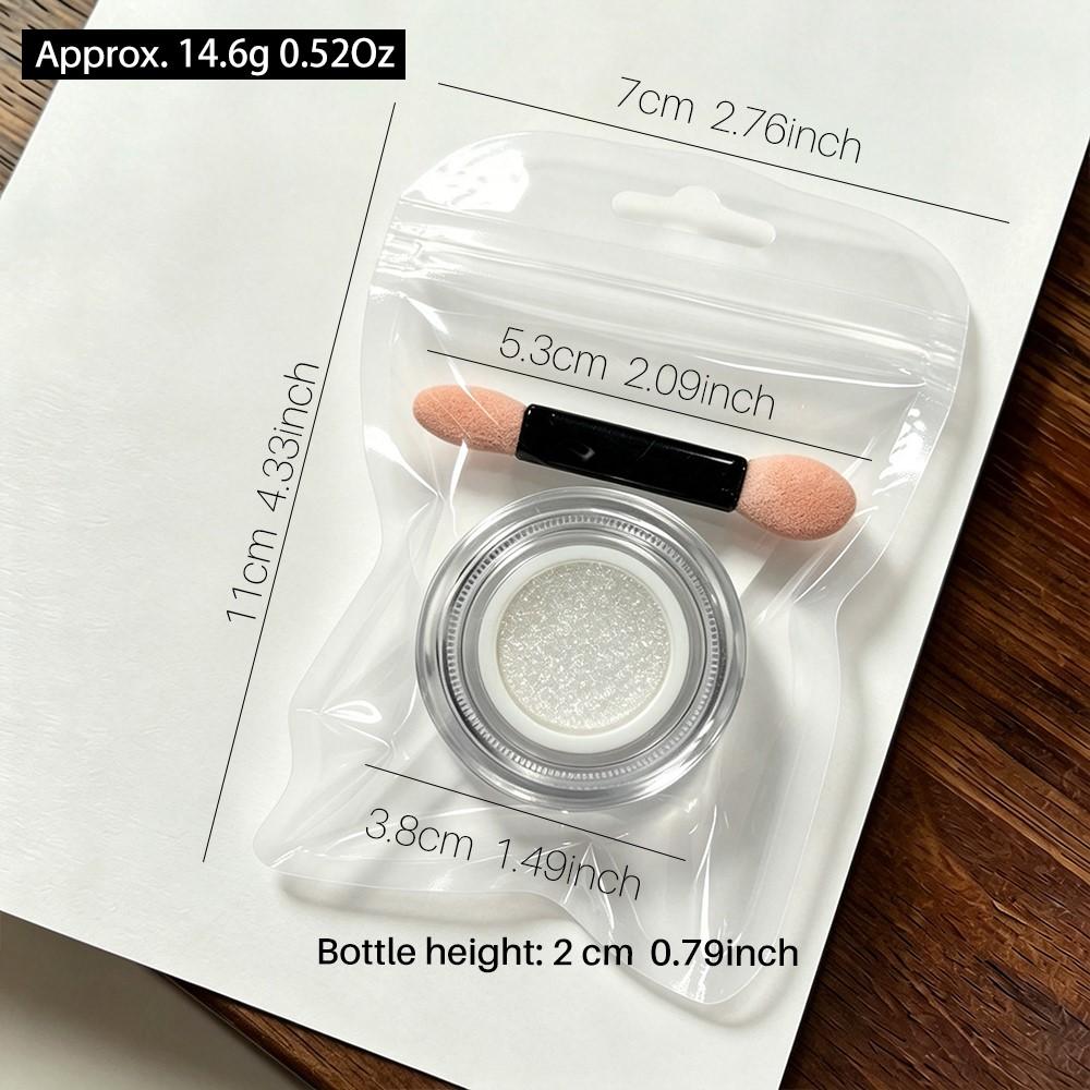 1jar Cushion Mermaid Aurora Chrome Nail Powder Laser Holographic Unicorn Nail Glitter Pigment Air Cushion Nail Rubbing Dust 0.3g