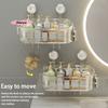 M-1PC Suction Cup Washbasin Storage Rack Self-Adhesive Bathroom Organizer No Drilling Required Punch-Free Installation