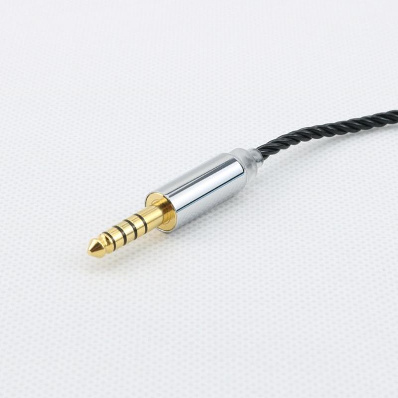 Black Monocrystalline Coppered Silver Plated Auditory Cable Noise Less Anti Interferences for Earphones Headphones