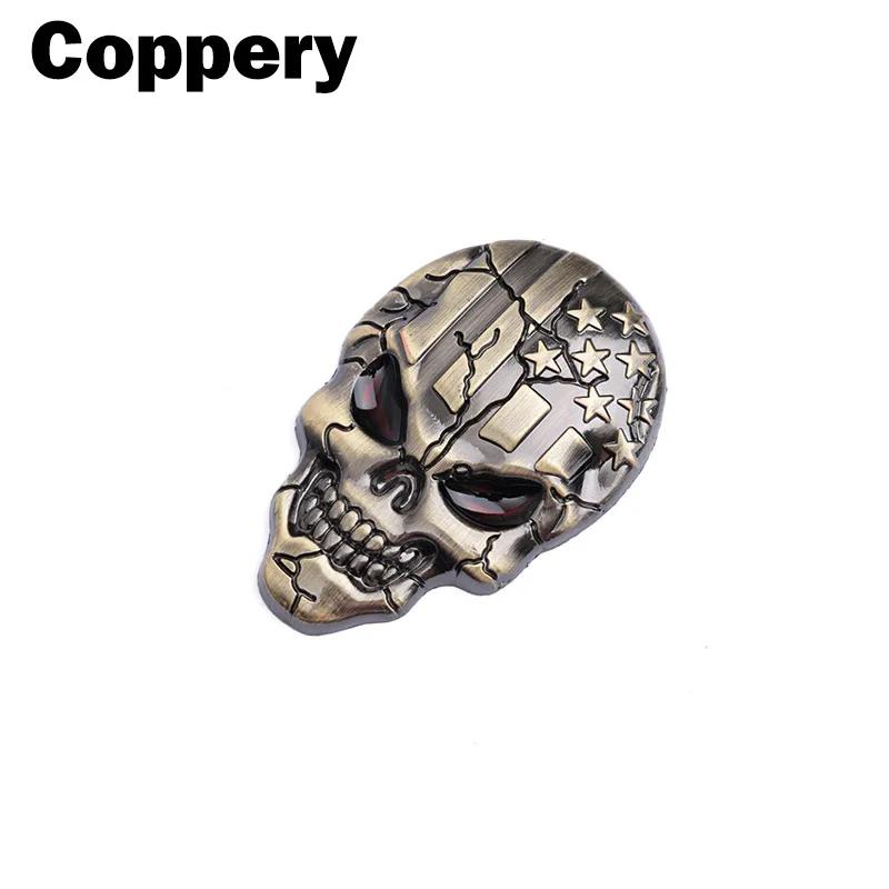 1Pcs Fashion 3D Demon Skull Zinc Alloy Metal Car Sticker for Car Motorcycle Logo Skull Emblem Badge Car Styling Stickers