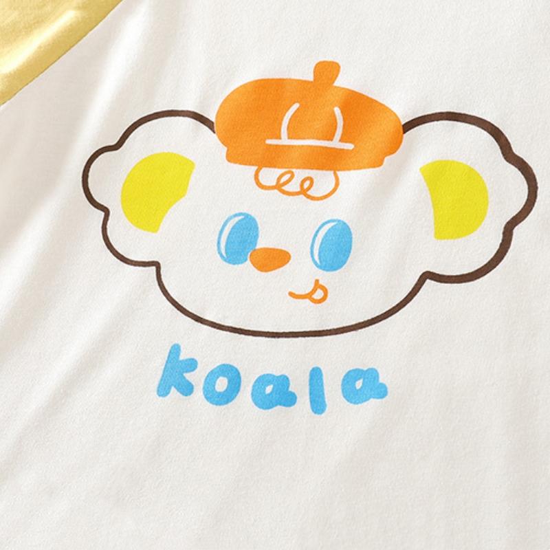 Summer Kids Tees Muslin Cartoon Printed Infant Babys Boys T-shirts Striped Short Sleeve Little Boys Tops Girls Shirts