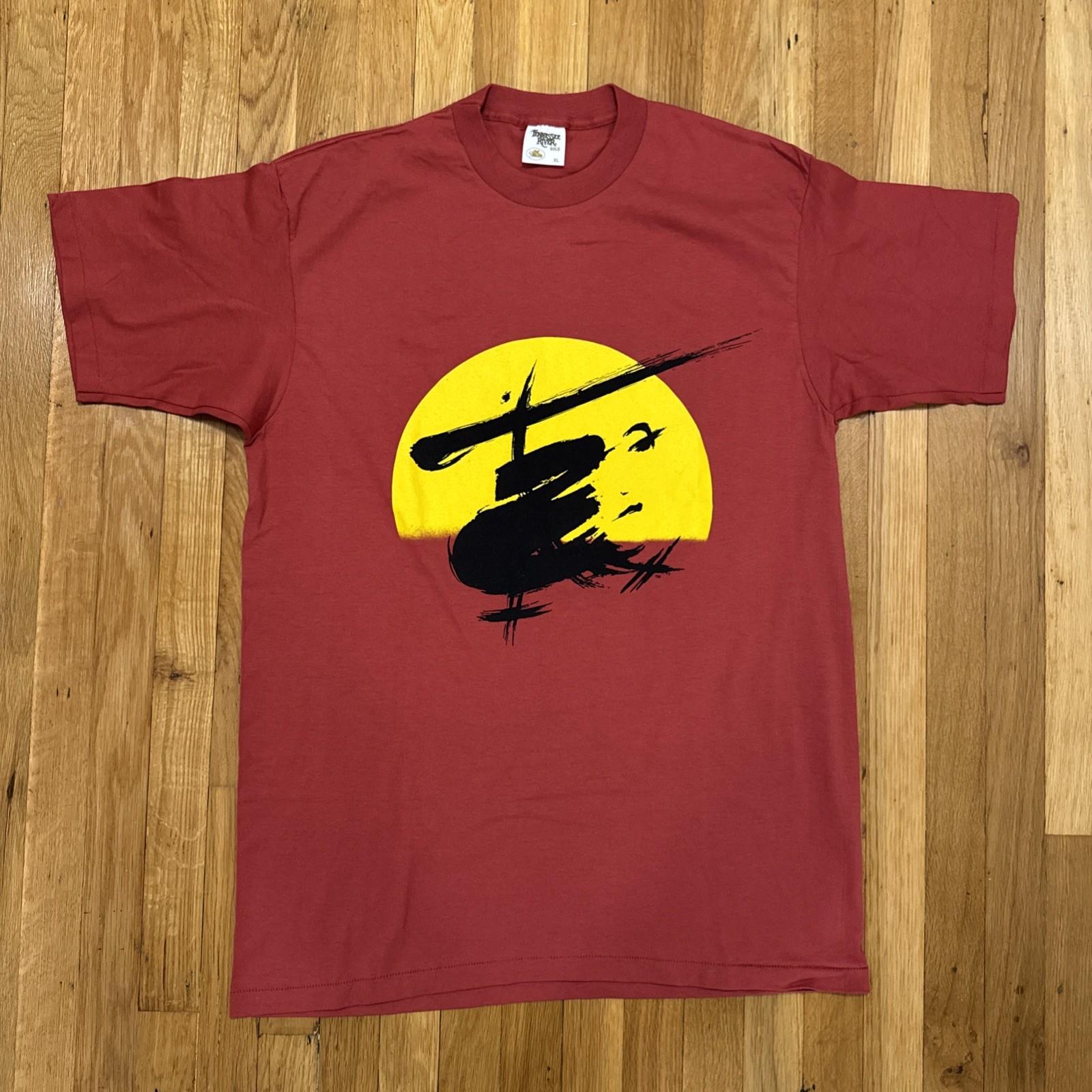 Vintage 80s Miss Saigon Broadway Musical Size XL Red Single Stitch Unisex T-Shirt S