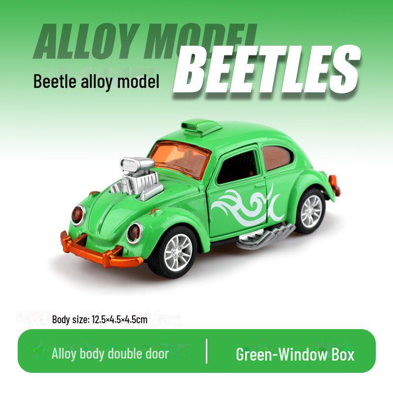 1:36 Alloy Pull-Back Double-Door Inertia Classic Car Cartoon Model Ornament