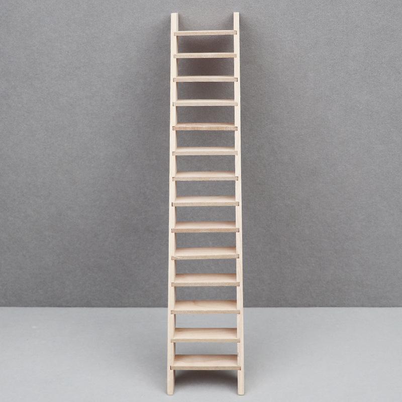 1/12 Dollhouse Staircase Ladder Dolls House Stair Model Dollhouse Miniature Furniture Accessories Pretend Play Toys