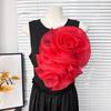 New Multi-Layered Chiffon Rose Flower DIY Pleated 3D Chest Flower Puffy Handmade Clothing Decoration Corsage
