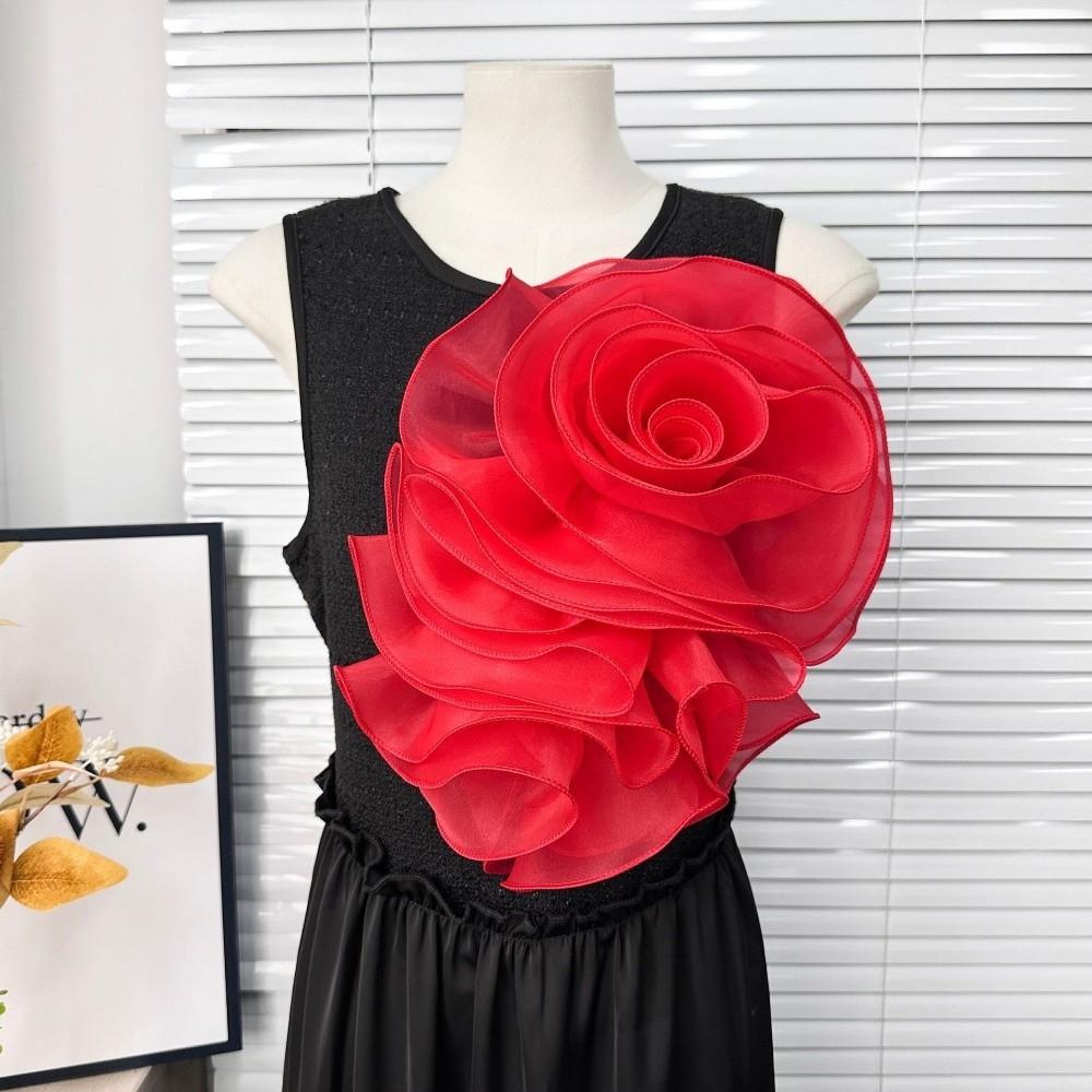 New Multi-Layered Chiffon Rose Flower DIY Pleated 3D Chest Flower Puffy Handmade Clothing Decoration Corsage