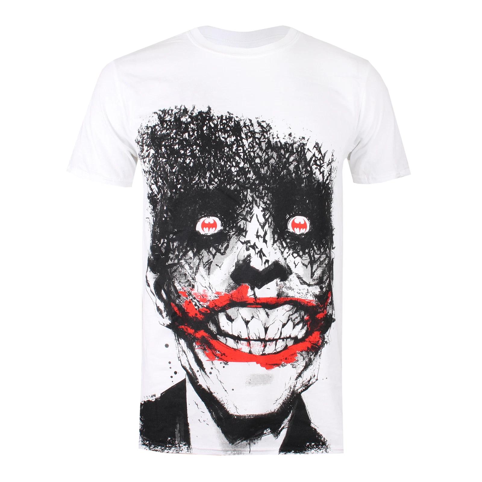 DC Comics Joker Eyes White T-Shirt 4XL