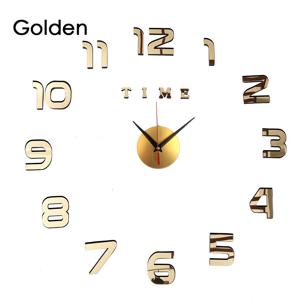 Heiße abnehmbare 3D-Wanduhr Spiegel Wandaufkleber Kreative DIY Wanduhren Kunst Aufkleber Aufkleber Wohnkultur Wohnzimmer Quarznadel