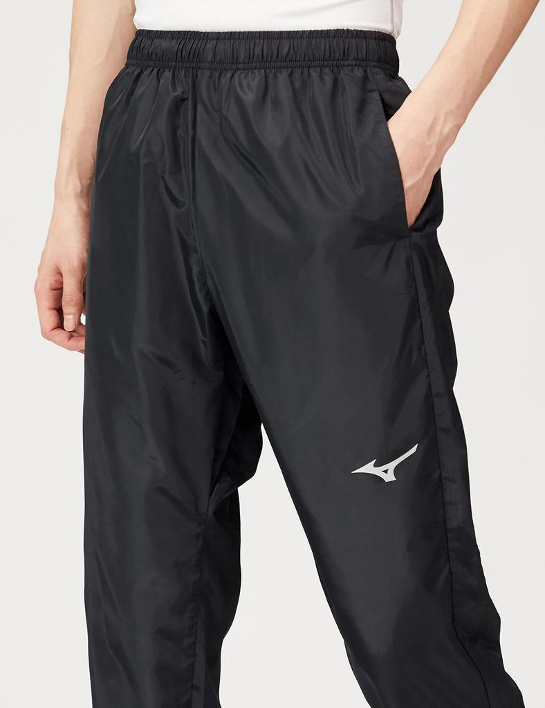Mizuno Soccer Piste Size 2XL Wear, Pants, Unlined, Water-Repellent, Set, P2MF2G50, Black,