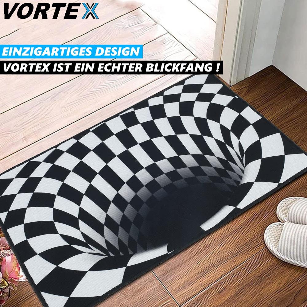 VORTEX 3D Illusion Teppich Fußmatte Schmutzfangmatte Fußabtreter Innen Außen