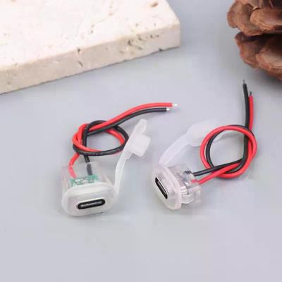 2Pin USB Type-C Charging Socket; Night Light; Waterproof; Female Jack; DIY Installation; 3A 5V; Available In Bundles of 3 or 6.