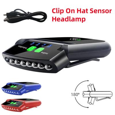 LED-Stirnlampe Mini Clip-On Kappe Hut Licht Stirnlampe Angeln Campinglampe USB-wiederaufladbare Stirnlampe Tragbare Beleuchtung Scheinwerfer