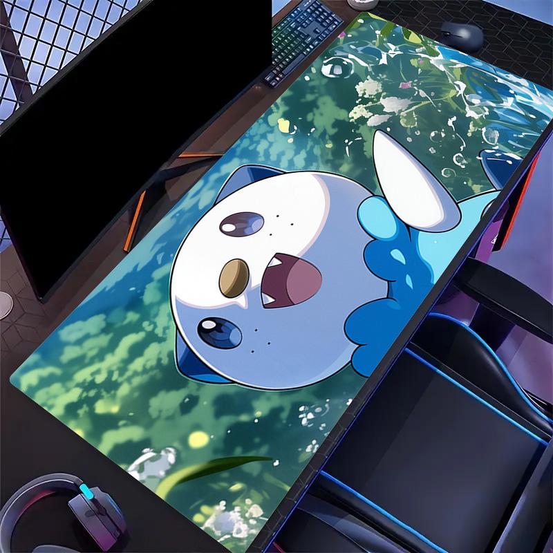 Piplup and Bulbasaur Print Cushion Non-slip Laptop Tablet Big Mousepad XXL Mat Mini PC Playmat With Lock edge